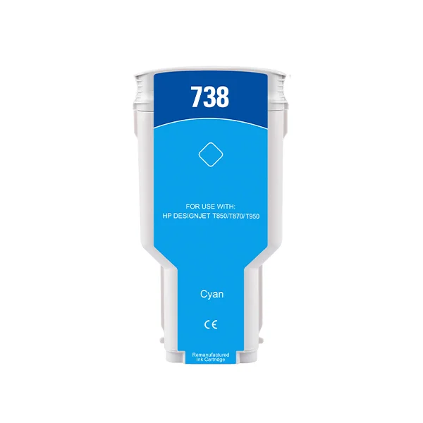 CARTUCHO TINTA COMPATIBLE HP 738XLC CIAN
